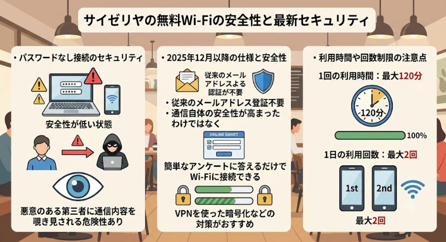 サイゼリヤ Wi-Fi 安全性